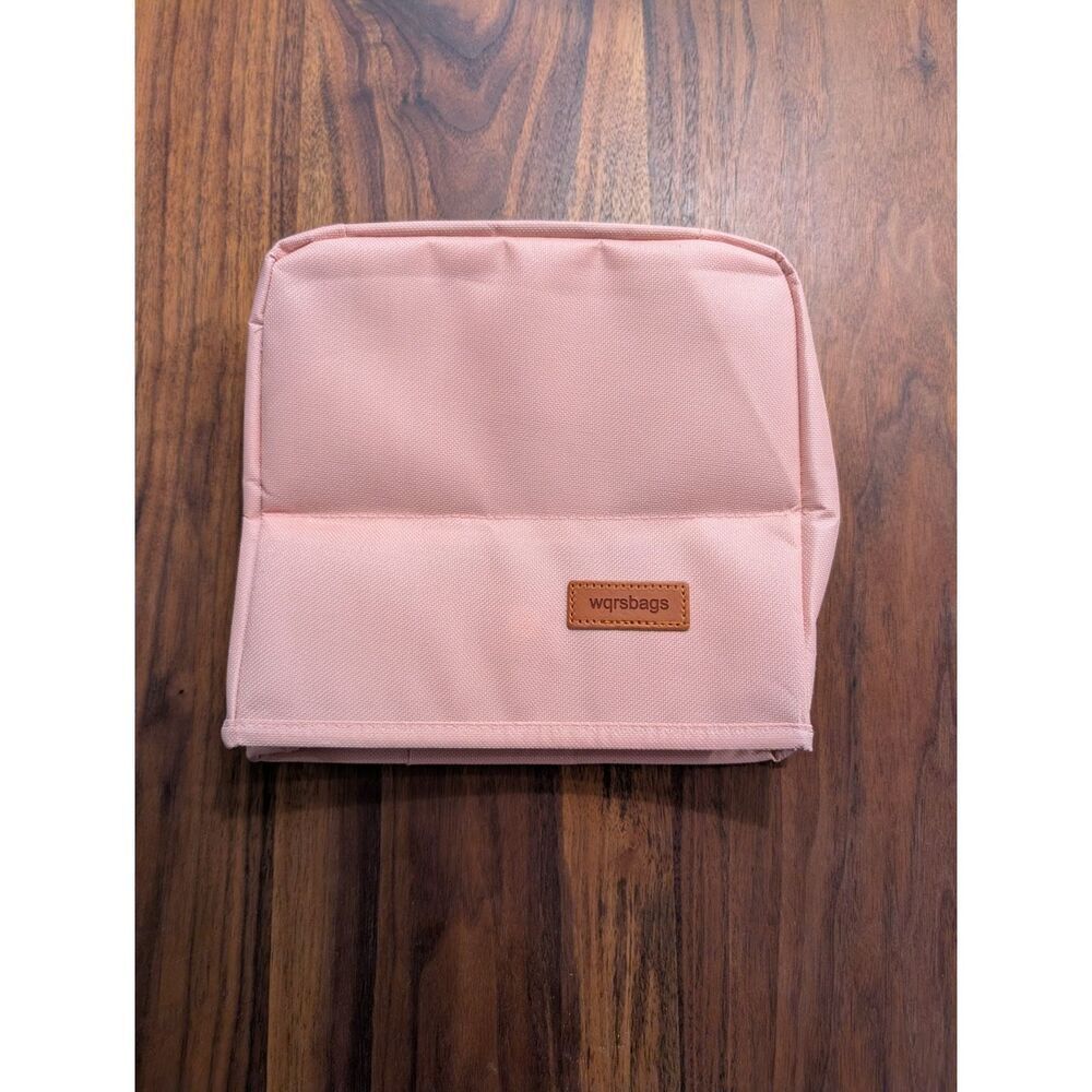 Wqrsbags Women's Pink Pencil Case Toiletries Organizational Pouch Handbag NWOT